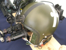 Newark Cockpit Fest 2009 - Mk3A flying helmet (no visor, for helicopter use), with NVG's