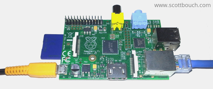 Raspberry Pi 1 Model B as Web Server with just power and Ethernet connected