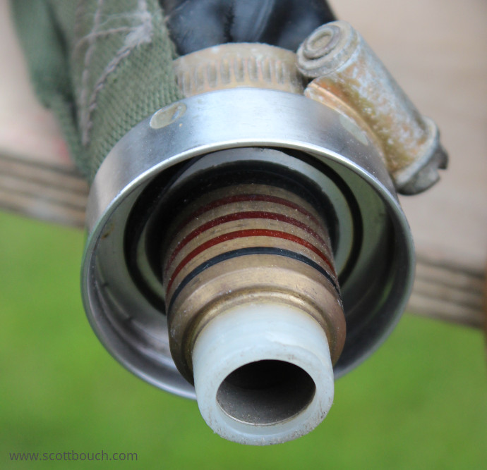 British Aircrew Combined Oxygen and Mic / Tel Connector - Folland Gnat - Cockpit floor plug