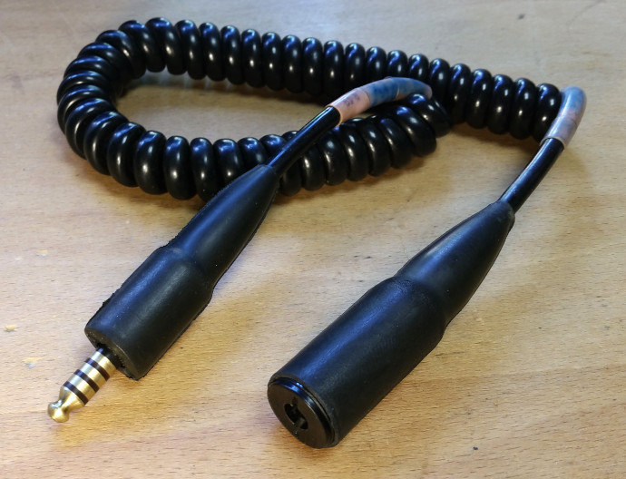 UK aircrew NATO headset extension lead