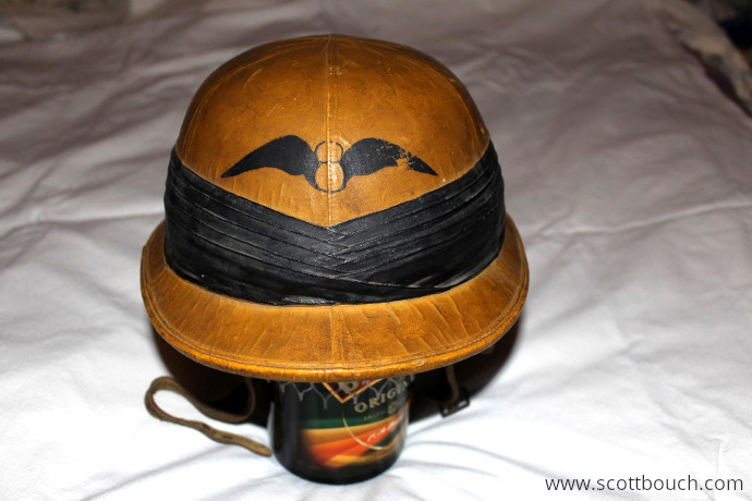 British Type-A aircrew Flying Helmet of 8 Squadron