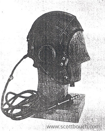 British C-Type Wired Flying Helmet