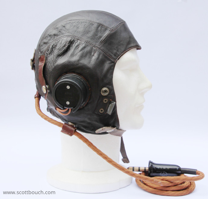 British Aircrew  Wired C-Type Helmet, Early Pattern