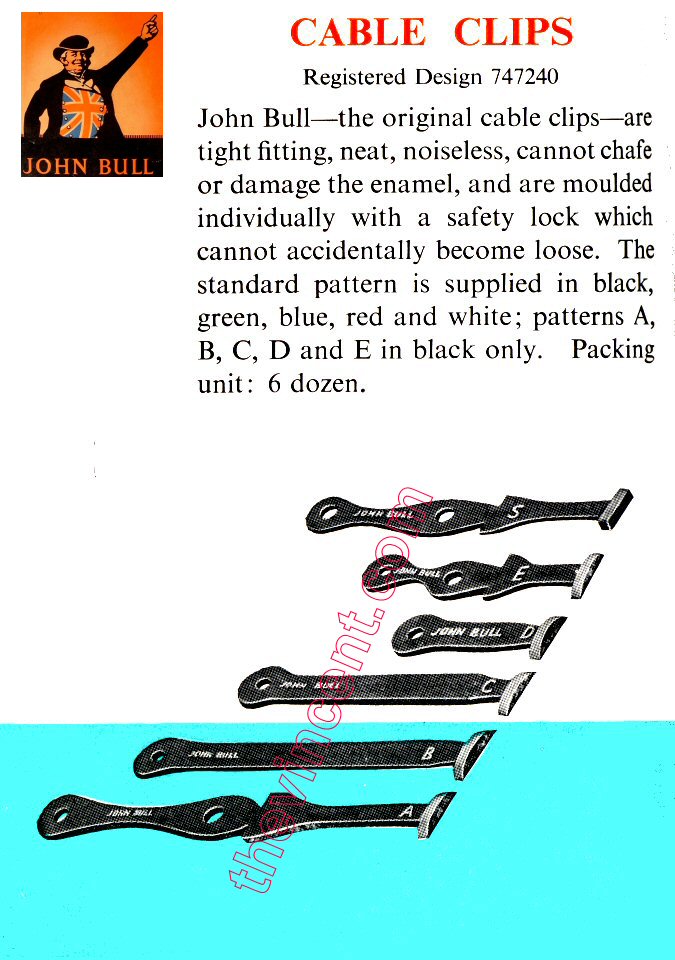 John Bull Cable Clips as used on British Aircrew PECs