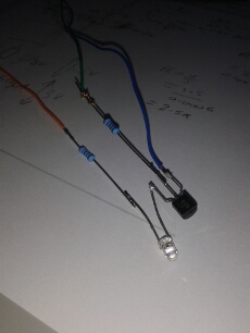 Test circuit connected up