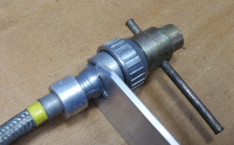 Plessey Mk. 4 series body holder with home-made c-spanner